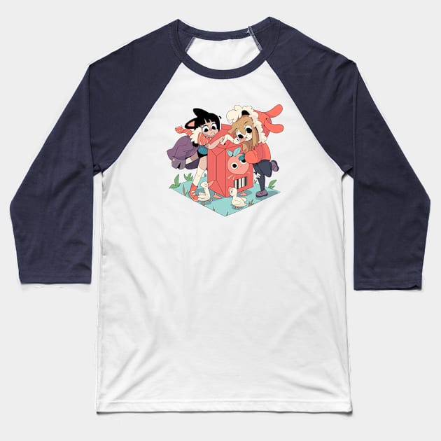 Juice and Goose Baseball T-Shirt by StickyAndSleepy